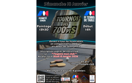 Tournoi des 700 Pts